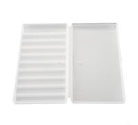 Scatola portaoggetti in plastica per 10 batterie AA o AAA, custodia rigida in polipropilene per casa e giardino, ufficio, uso in viaggio, bianco (slot AAA-10)