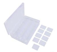 Scatola portaoggetti in plastica per piccoli oggetti con coperchio e divisorio regolabile, per chiodi, viti, bulloni, ganci, esche artigianali e accessori per cucito (6 griglie)