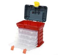 Scatola portaoggetti in plastica staccabile a 4 sezioni per la gestione dell'inventario hardware e l'organizzazione degli strumenti nelle operazioni di produzione o assistenza sul campo