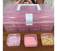 Scatola portaoggetti in plastica trasparente con 32 piccole scatole per