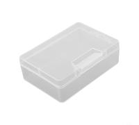 Scatola portaoggetti in plastica trasparente con serratura per cosmetici e piccoli accessori, contenitore antipolvere per gioielli, trucco, pillole, unghie e parti di hardware (10 x 7 x 3,2 cm)