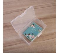 Scatola portaoggetti in plastica trasparente con serratura per cosmetici e piccoli accessori, contenitore antipolvere per gioielli, trucco, pillole, unghie e parti di hardware (18,2 x 8,8 x 4,5 cm)