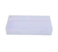 Scatola portaoggetti in plastica trasparente, multiuso, contenitore per viti, strumenti, componenti elettronici, piccoli oggetti, con scomparti, impilabile (17,5 x 10,6 x 2,5 cm)