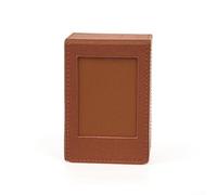 Scatola portaoggetti in PVC con grande capacità per foto da 7,6 cm e carte da gioco, perfetta per organizzare collezioni in uno spazio compatto (marrone)