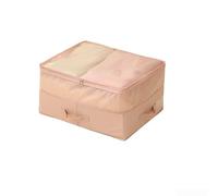 Scatola portaoggetti in robusto tessuto twill per beige, grigio, rosa | Coperchio trasparente per finestra, facile identificazione degli oggetti, non c'è bisogno di aprire, tiene fuori la polvere