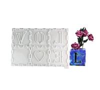 Scatola portaoggetti in silicone flessibile per lettere d'amore, decorativa, da tavolo, per organizzare gioielli, decorazione per matrimoni