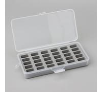 Scatola portaoggetti in spugna ispessita con scomparti a griglia per organizzare in modo sicuro e conveniente i fili da cucito (grigio)