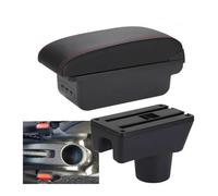 Scatola Portaoggetti Interna Per Bracciolo Per Dodge Per Attitude Accessori Auto Scatola Portaoggetti Per Auto(B1 Black red 3USB)