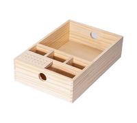 Scatola Portaoggetti Legno per Nail Art, Organizer Professionale Leggero e Portatile per Strumenti Manicure- L