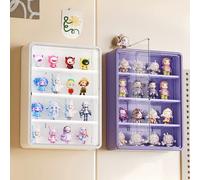 Scatola portaoggetti montata a parete per action figure Organizzatore espositore con aspirazione magnetica per scatola cieca Scatola portaoggetti antipolvere per bambole giocattolo