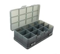 Scatola portaoggetti multi scomparto per attrezzi e accessori, design trasparente, con slot regolabili per un facile accesso (24 griglie)