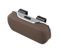 Scatola portaoggetti per aletta parasole per auto, in ABS, con design a clip, 18,5 cm x 6,5 cm, universale, adatta per la maggior parte dei veicoli, marrone