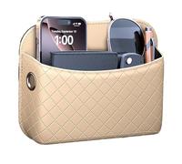 Scatola Portaoggetti Per Auto - Tasca Per Auto Da 14 Cm, Scatola Adesiva In Pelle PU, Contenitore Organizer Pr Veicoli In Pelle PU Con Supporto Adesivo, Ideale Riporre I Sedili Anteriori O Poster