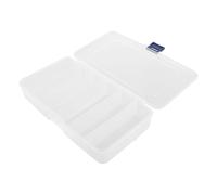 Scatola Portaoggetti per Bellezza a Sei Scomparti, Plastico, con Coperchio | Chiusura a Fermo Sicura, Scomparti Trasparenti, per Scrivania, Cassetto e Viaggio, Ordine Rapido