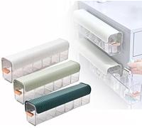 Scatola Portaoggetti per Biancheria Intima Scatola Portaoggetti Multifunzionale A Parete, Senza Punzoni, Scatole Portaoggetti Trasparenti Montate A Parete, con Scomparto Regolabil, 3pcs