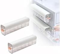 Scatola Portaoggetti per Biancheria Intima Scatola Portaoggetti Multifunzionale A Parete, Senza Punzoni, Scatole Portaoggetti Trasparenti Montate A Parete, con Scomparto Regolabil, White