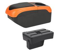 Scatola Portaoggetti Per Bracciolo Auto Convertibile Nera Blu E Arancione Retrofit Dedicato Per Peugeot 307 CC(Black Orange)