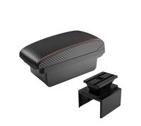 Scatola portaoggetti per bracciolo auto Parti Di Modifica Degli Interni per dell'auto Per La Scatola Del Bracciolo Universale Per Console Stoccaggio Della(C2 Red line No USB)