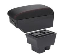 Scatola Portaoggetti Per Bracciolo Auto Parti Di Ricambio Per Interni Per Skoda Per Fabia II 2008-2014 Consolle(A1 Black red)
