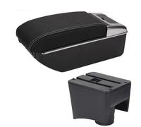 Scatola Portaoggetti Per Bracciolo Auto Per VW Per Polo Mk5 6R Vento 2012 2013 2014 2015 2016 2017 2018 Consolle(B3 Black white)