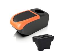 Scatola Portaoggetti Per Bracciolo Auto Portaoggetti Per Interni Posacenere Per Peugeot 208 2012 2013 2014 2015-2018(B2 Orange frame)