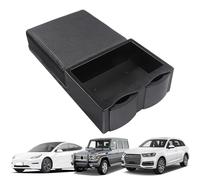 Scatola portaoggetti per bracciolo centrale per auto, Scatola portaoggetti per bracciolo per auto | Copri braccioli per con cuscino universale,Organizer per console per 3 in 1, portabicchier