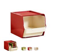 Scatola portaoggetti per bustine di tè, grande capacità, montaggio a parete con cassetto, per caffè e snack, robusta e impilabile per ottimizzare lo spazio, perfetto organizer da scrivania