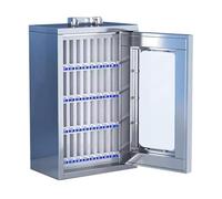 Scatola portaoggetti per cellulare, in acciaio inox, da parete, autoportante, per ufficio, palestra e spazi pubblici, sicura a 36 bit