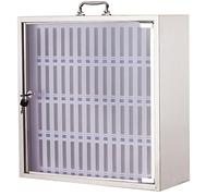 Scatola portaoggetti per cellulare in lega di alluminio con serratura a parete, 60 scomparti, trasparente, per personale d'ufficio, soluzione sicura e salvaspazio per il posto di lavoro