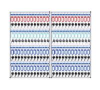 Scatola portaoggetti per chiavi con montaggio a parete ed etichette, organizer per casa, ufficio e uso aziendale