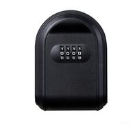 Scatola portaoggetti per chiavi da parete con serratura a combinazione regolabile a 4 cifre, per la gestione sicura delle chiavi di casa e ufficio (nero)