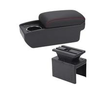 Scatola portaoggetti per console centrale auto Bracciolo Universale Per Auto Per Accessori Per Box Modello, Parti Di Retrofit Interne Per La Modifica Dello Stoccaggio(B1 Black red 6USB)