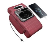 Scatola Portaoggetti Per Console Centrale Auto - Struttura Costruttiva In Pelle Microfibra, Nucleo In Spugna Ad Alta Resistenza | Di Ottimizzazione Del Supporto Di Scarico Della Pressione Per