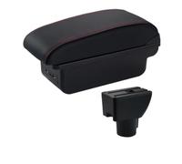 Scatola Portaoggetti Per Console Centrale Per Bracciolo Auto Per Hyundai Per Getz MTVTFECEWG(C1 Red Line 3USB)