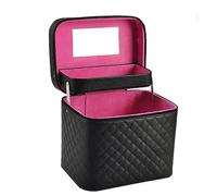 Scatola portaoggetti per cosmetici Borsa cosmetica portatile creativa di moda Custodia cosmetica multifunzionale Scatola di immagazzinaggio aziendale da viaggio for la casa nera Scatola organizer per
