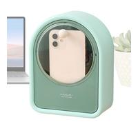 Scatola portaoggetti per cosmetici, porta di cotone per il trucco, Scatola portaoggetti trasparente e impermeabile, Custodia portatile per cotton fioc, scatola per trucco a parete per rossetti, pennel