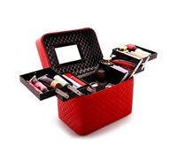 Scatola portaoggetti per cosmetici Scatola di immagazzinaggio cosmetica portatile di grande capacità Kit di trucco professionale for truccatori Custodia da viaggio pieghevole multistrato Scatola organ