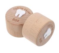 Scatola Portaoggetti per Denti in Legno 2 Pezzi per Bambini | Forma a Dente, Design Tenero e Delicato, Ricordo per Feste di Nascita e Shower