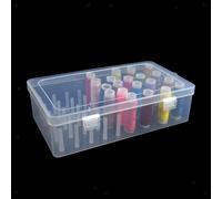 Scatola portaoggetti per filo da cucito, trasparente, per uso domestico,