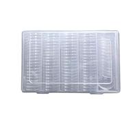 Scatola portaoggetti per monete, portamonete, organizer per monete, 100 scomparti per monete con coperchio trasparente, custodia per dollari argentati per quarti di souvenir, gettoni e collezioni