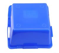 Scatola portaoggetti per parti in plastica, materiale PE, contenitore per classificazione hardware per officina, organizer per attrezzi, scaffale, blu, rosso, nero (medio-blu)