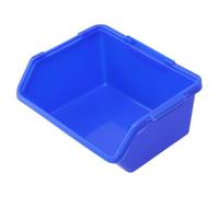 Scatola portaoggetti per parti in plastica, materiale PE, contenitore per classificazione hardware per officina, organizer per attrezzi, scaffale, blu, rosso, nero (piccolo-blu)
