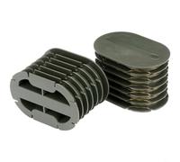 Scatola portaoggetti per pesca alla carpa, con scomparti anti-groviglio, per piombini ibridi e sistema Heli-Safe, verde scuro, set da 2 pezzi