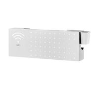 Scatola portaoggetti per router, supporto da parete multifunzionale in acciaio al carbonio, per cavi di collegamento, cavi di rete, uscita Internet, soggiorno, TV, desktop, bianco, Fare riferimento