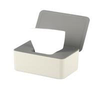 Scatola portaoggetti per salviettine umidificate, dispenser per salviettine umidificate, contenitore per tovaglioli di carta igienica con coperchio, per scrivania di casa e ufficio, verde (bianco
