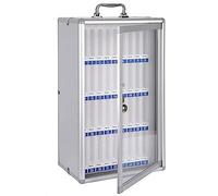 Scatola portaoggetti per telefono in lega di alluminio, armadietto portatile con maniglia e serratura di sicurezza, design durevole per un facile accesso e organizzazione