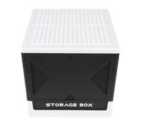 Scatola Portaoggetti Pieghevole con Coperchio Grande, Contenitore Pieghevole da 37 Litri, Contenitore Organizer per Giocattoli in Blocchi, Cassapanca per Giocattoli per la Casa (BLACK)