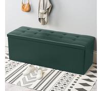 Scatola portaoggetti pieghevole in pelle con coperchio, elegante giocattolo, poggiapiedi, cassapanca imbottita, perfetta per scarpe e decorazioni per la casa