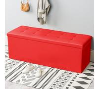 Scatola portaoggetti pieghevole in pelle con coperchio, elegante giocattolo, poggiapiedi imbottito, cassettiera da ingresso, perfetta per scarpe e decorazioni per la casa