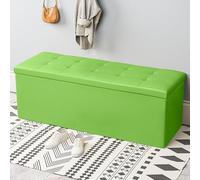 Scatola portaoggetti pieghevole in pelle con coperchio, elegante giocattolo, poggiapiedi, panca da ingresso, perfetta per scarpe e decorazioni per la casa